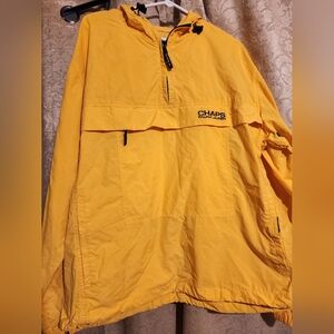 Vintage Chaps Ralph Lauren yellow pullover windbreaker Sz L